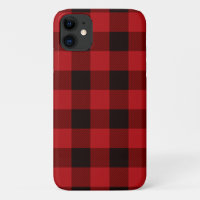 rustic winter holiday red black buffalo plaid