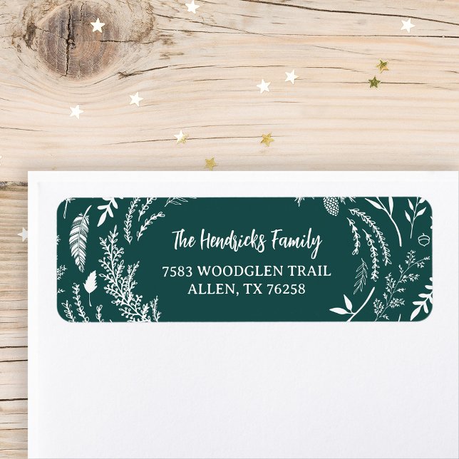 Rustic Winter Holiday Return Address Label (Creator Uploaded)