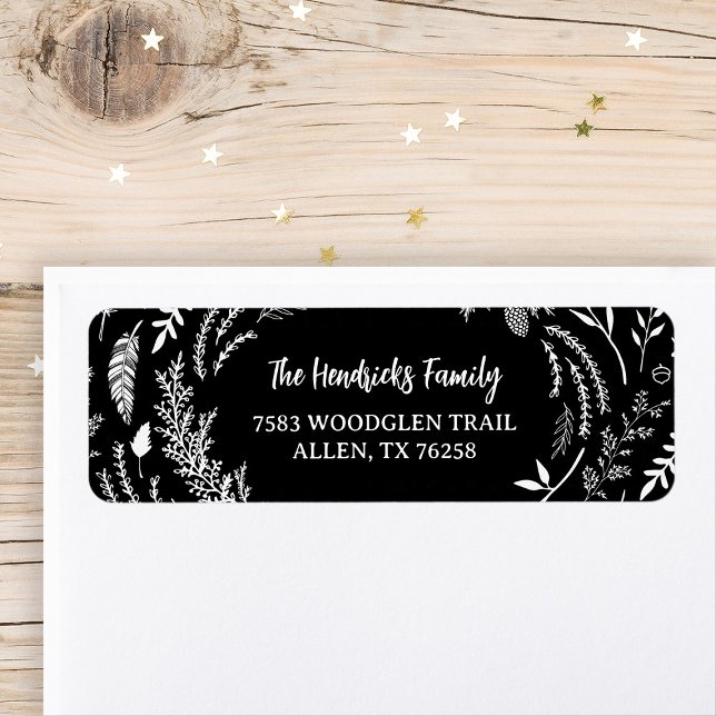 Rustic Winter Holiday Return Address Label (Creator Uploaded)