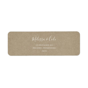 Rustic Winter Kraft Return Address Label