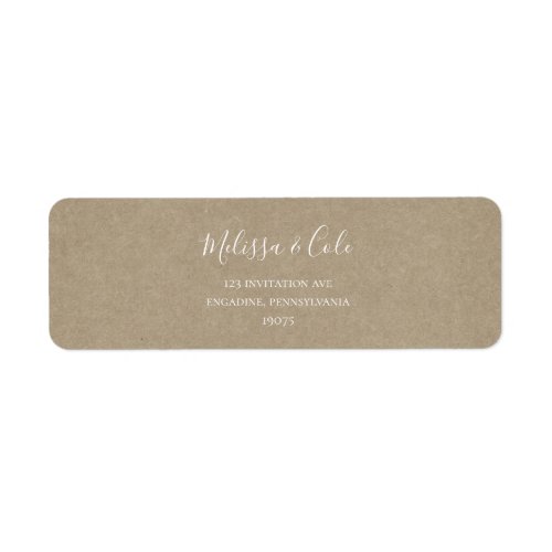 Rustic Winter  Kraft Return Address Label