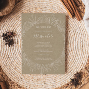 Rustic Winter Kraft We Still Do Vow Renewal Invitation