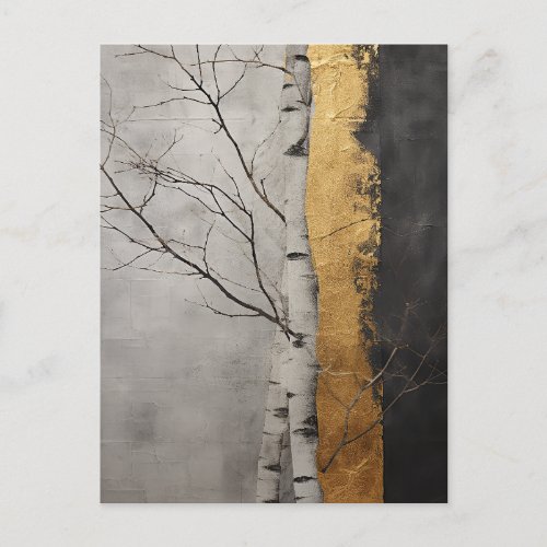 Rustic Winter Landscape Tree Postcard