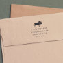 Rustic Winter Moose Return Address Self-inking Stamp