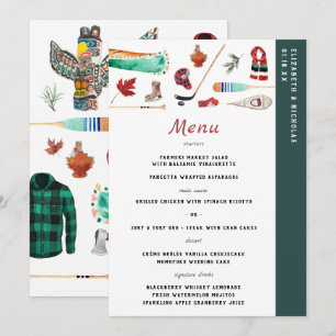 Rustic Winter Mountain Camping Wedding Menu