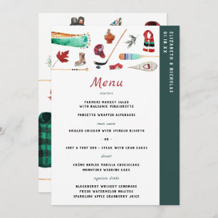 Rustic Winter Mountain Camping Wedding Menu