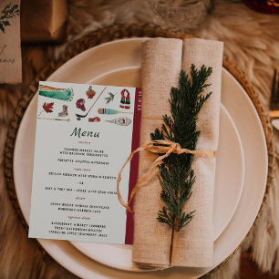 Rustic Winter Mountain Camping Wedding Menu