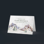 Rustic Winter Mountain Happy Birthday Brother Card<br><div class="desc">A happy birthday card for your amazing brother this year with a rustic winter scene of a snow covered mountain.</div>