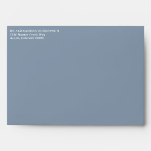 Rustic Winter Mountain Watercolor Themed Wedding Envelope