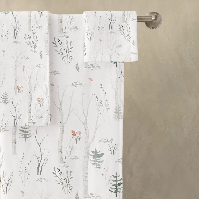 Rustic Winter Pine Tree Bath Towel Set Zazzle