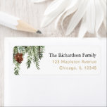 Rustic winter pine trees acorns label<br><div class="desc">For more advanced customization of this design,  simply select the "Customize It" button above!</div>