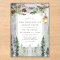 Rustic Winter Pine Trees Botanical Lantern Wedding