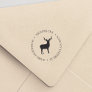 Rustic Winter Reindeer Return Address Self-inking Stamp