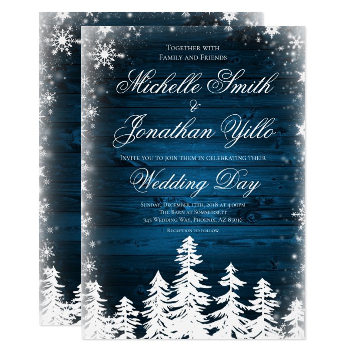 Winter Snowflake Wedding Invitation 