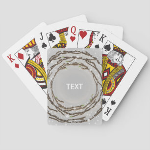 Rustic Winter Tree Branches Snowy Playing Cards