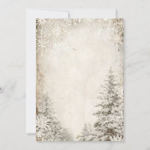 Rustic Winter Tree Invitation Template Vintage H