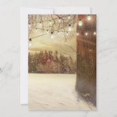 Rustic Winter Tree Twinkle Lights Bridal Shower Invitation (Back)