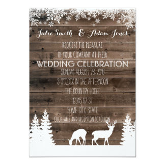 Rustic Look Winter Wedding Invitations To Inspire You Rustic Clic Winter Wedding Invitation