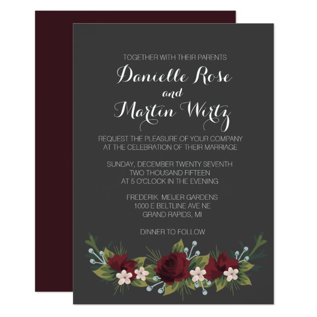 Rustic Winter Wedding Invite