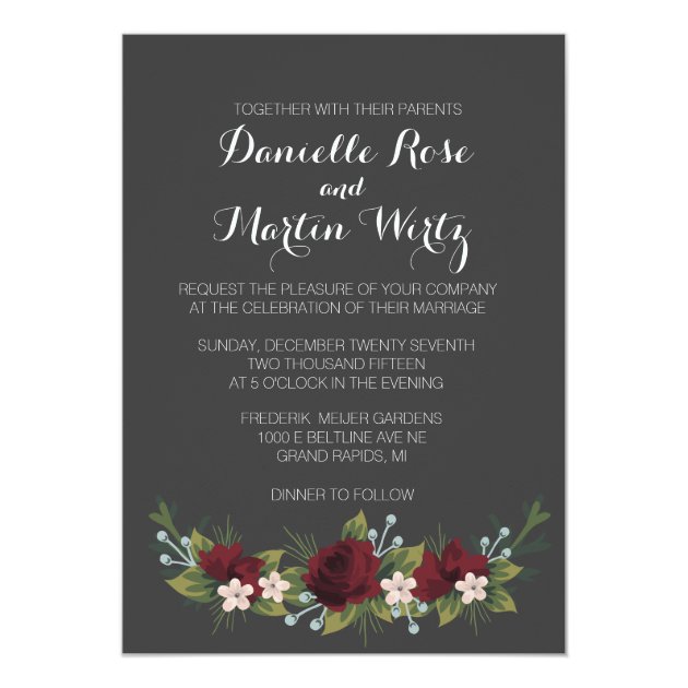 Rustic Winter Wedding Invite
