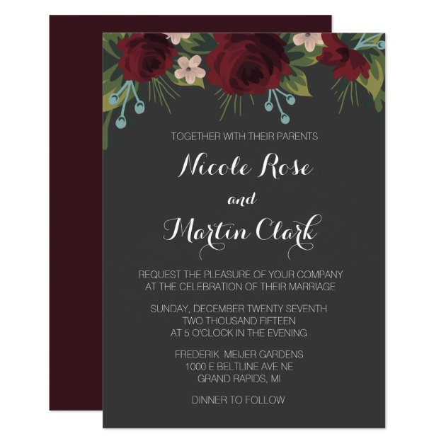 Rustic Winter Wedding Invite