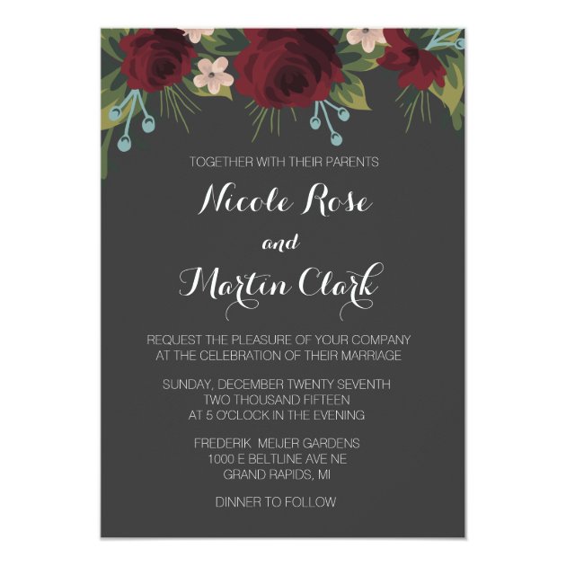 Rustic Winter Wedding Invite