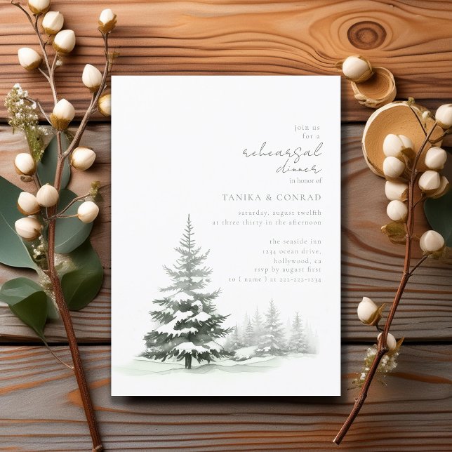 Rustic Winter Wedding Rehearsal Green ID1049 (Creator Uploaded)
