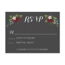 Rustic Winter Wedding RSVP