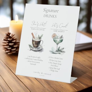 Rustic Winter Wedding Signature Drinks ID1049