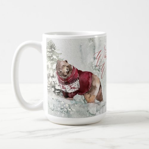 Rustic Winter Wonderland Animals in Snow Coffee Mug