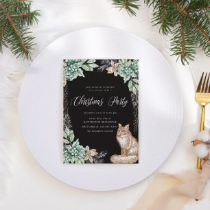 Rustic Winter Wonderland Christmas Party Invitation