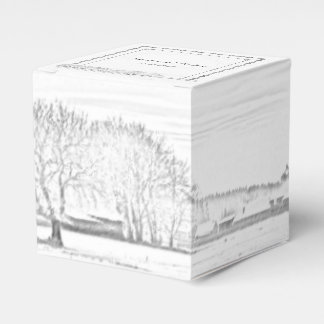 Rustic Winter Wonderland Wedding Favor Box