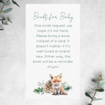 Rustic Winter Woodland Baby Shower Book Request Enclosure Card