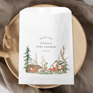 Rustic Winter Woodland Baby Shower Favor Bag