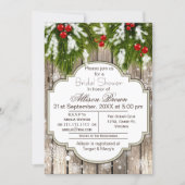 Rustic Winter Woodland Bridal shower Invitation (Front)