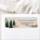 Rustic Winter Woodland Return Address Label<br><div class="desc">Rustic Winter Woodland Return Address Label. Click Personalize to edit all text. Matching items in our store Cava Party Design.</div>