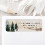 Rustic Winter Woodland Return Address Label<br><div class="desc">Rustic Winter Woodland Return Address Label. Click Personalize to edit all text. Matching items in our store Cava Party Design.</div>