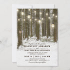 Rustic Winter Woodland Tree String Lights Wedding