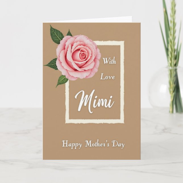 Rustic With Love Mothers Day Card (Front)