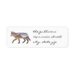 Rustic Wolf Return Address Labels