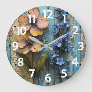 Rustic Wood Acrylic Wall Clock