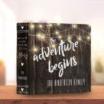 Rustic Wood Adventure Begins Keepsake Photo Album 3 Ring Binder<br><div class="desc">Rustic Wood Adventure Begins Keepsake Photo Album 3 ring binder. A unique keepsake Photo album for storing memories . The design has a RUSTIC wood background and the quote " the ADVENTURE BEGINS " written in brush font along with the family name. This makes a perfect Christmas gift for the...</div>