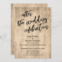 Rustic Wood After the Wedding Celebration Party