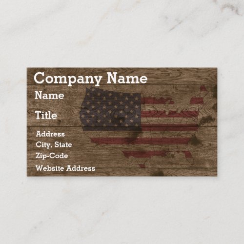 Rustic Wood All Over United States Business Card