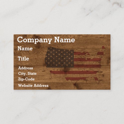 Rustic Wood All Over United States Business Card