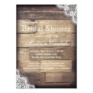 Rustic Country Wedding Invitations Designs Collections On Zazzle Com   Rustic Wood And Lace Bridal Shower Invitations R2d0b18fc43a44ac4b996f2fab93d63d0 Zk9mr 324 