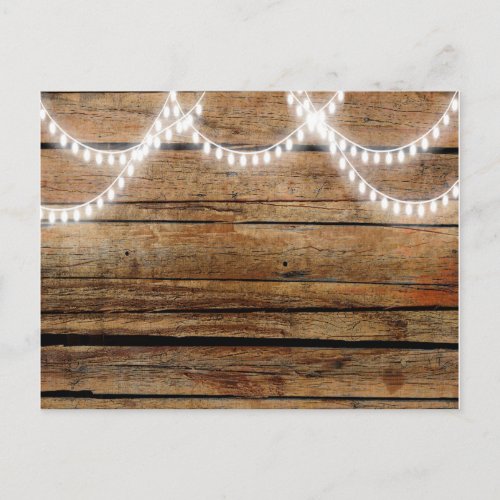 Rustic Wood And Lights Country Background Postcard