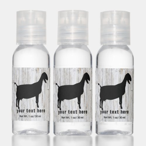 Rustic  Wood and Nubian Dairy Goat Hand Sanitizer