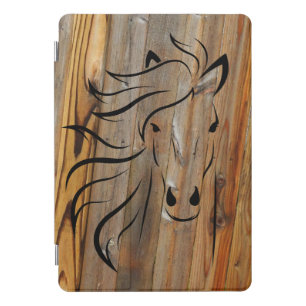 Rustic Wood And Wild Horses iPad Pro Cover