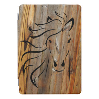 Rustic Wood And Wild Horses  iPad Pro Cover
